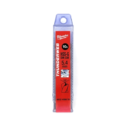 Wiertło do metalu Milwaukee HSS-G THUNDERWEB fi 5,4X93 mm (10SZT)