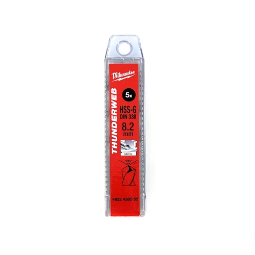 Wiertło do metalu Milwaukee HSS-G THUNDERWEB fi 8,2X117 mm (5SZT)