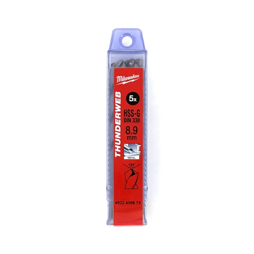 Wiertło do metalu Milwaukee HSS-G THUNDERWEB fi 8,9X125 mm (5SZT)