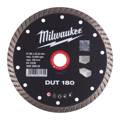 Tarcza diamentowa pełna DUT 180 mm Milwaukee