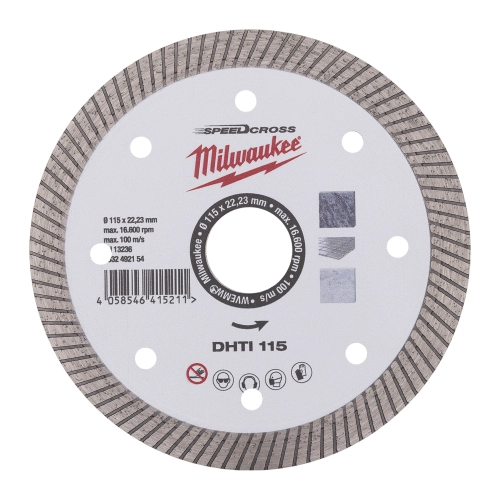 Tarcza diamentowa pełna Milwaukee SPEEDCROSS DHTi 115 mm