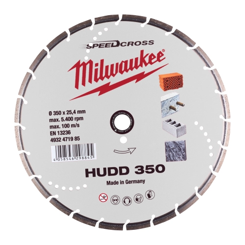 Tarcza diamentowa Milwaukee SPEEDCROSS HUDD 350 mm