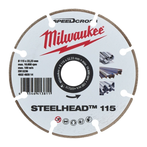 Tarcza diamentowa do metalu Milwaukee SPEEDCROSS STEELHEAD 115 mm