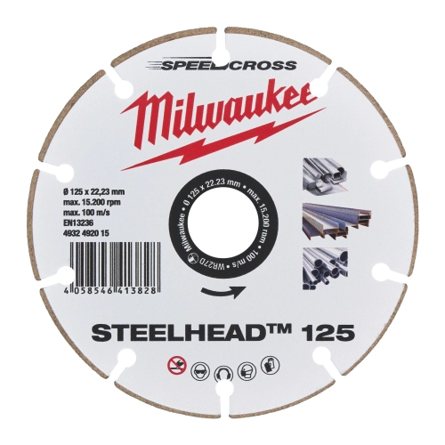 Tarcza diamentowa do metalu Milwaukee SPEEDCROSS STEELHEAD 125 mm