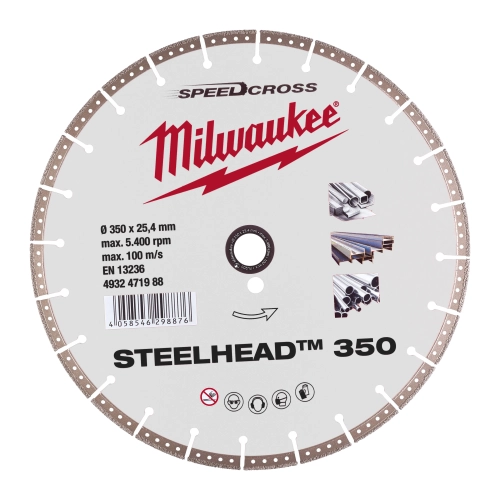 Tarcza diamentowa do metalu Milwaukee SPEEDCROSS STEELHEAD 350 mm
