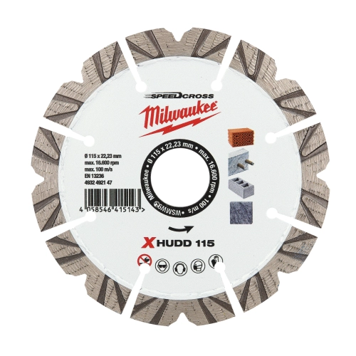 Tarcza diamentowa Milwaukee SPEEDCROSS PREMIUM X-HUDD 115 mm
