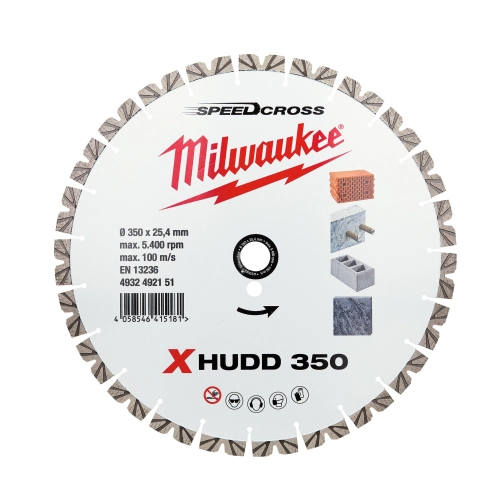Tarcza diamentowa Milwaukee SPEEDCROSS PREMIUM X-HUDD 350 mm