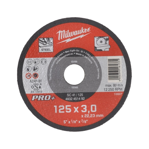 Tarcza do metalu Milwaukee pro+ fi 125x3 mm SC 41