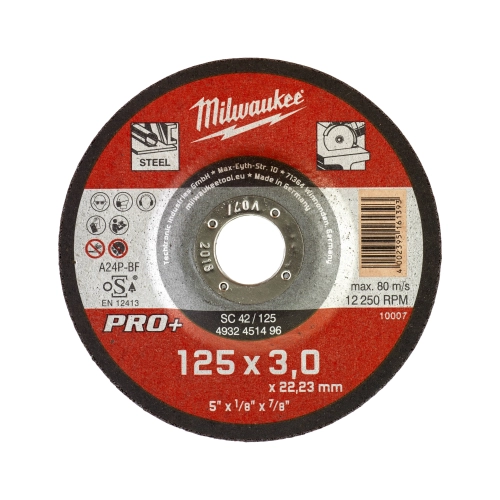 Tarcza do metalu Milwaukee pro+ fi 125x3 mm SC 42