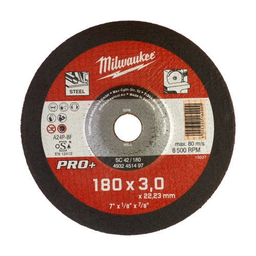 Tarcza do metalu Milwaukee pro+ fi 180x3 mm SC 42