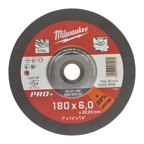 Tarcza do szlifowania metalu Milwaukee pro+ fi 180x6 mm SG 27