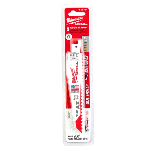 Brzeszczot do drewna Milwaukee AX 150x5 TPI (5szt)