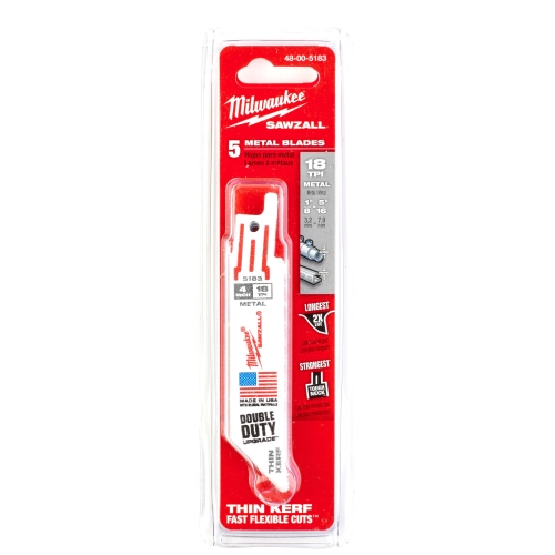 Brzeszczot do metalu Milwaukee THIN KERF 100x18 TPI (5szt)