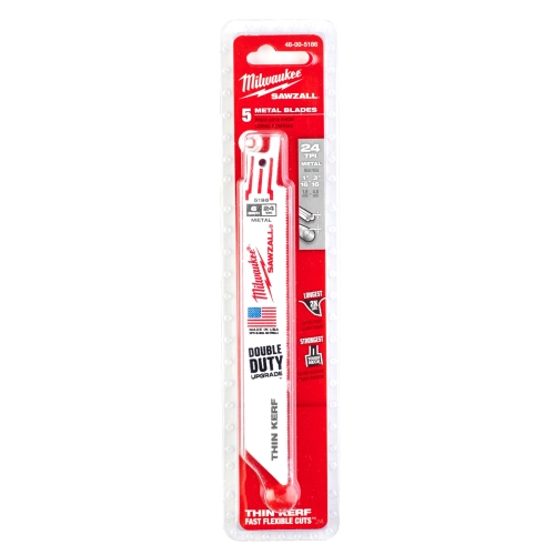 Brzeszczot do metalu Milwaukee THIN KERF 150x24 TPI (5szt)