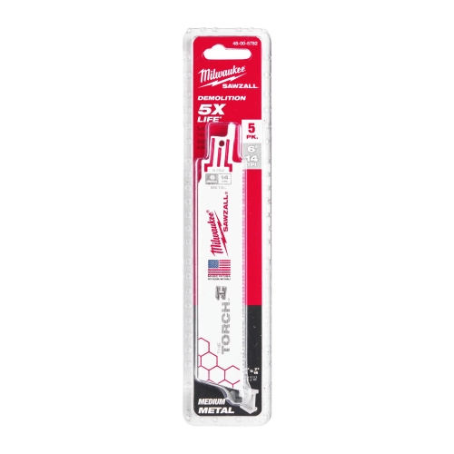 Brzeszczot do metalu Milwaukee TORCH 150x14 TPI (5szt) – widok 2