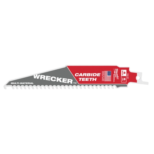Brzeszczot do różnych materiałów Milwaukee WRECKER z węglikiem 150x6 TPI