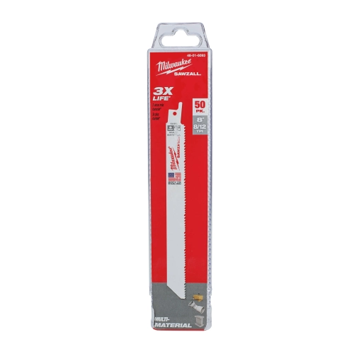 Brzeszczot uniwersalny metal/drewno/tworzywa sztuczne THIN KERF 200x8/12 TPI (50szt)