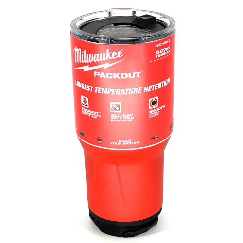 Czerwony kubek PACKOUT Milwaukee 887 ml