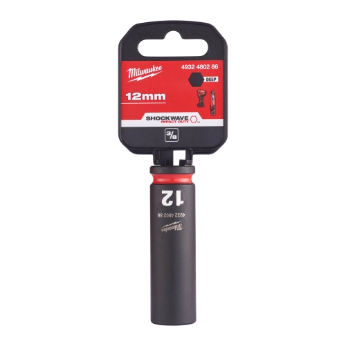 Nasadka udarowa długa 3/8″ Milwaukee SHOCKWAVE IMPACT DUTY 12 mm