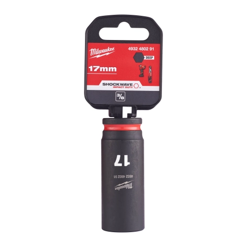 Nasadka udarowa długa 3/8″ Milwaukee SHOCKWAVE IMPACT DUTY 17 mm