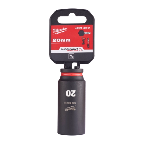 Nasadka udarowa długa 3/8″ Milwaukee SHOCKWAVE IMPACT DUTY 20 mm