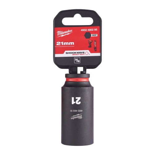 Nasadka udarowa długa 3/8″ Milwaukee SHOCKWAVE IMPACT DUTY 21 mm