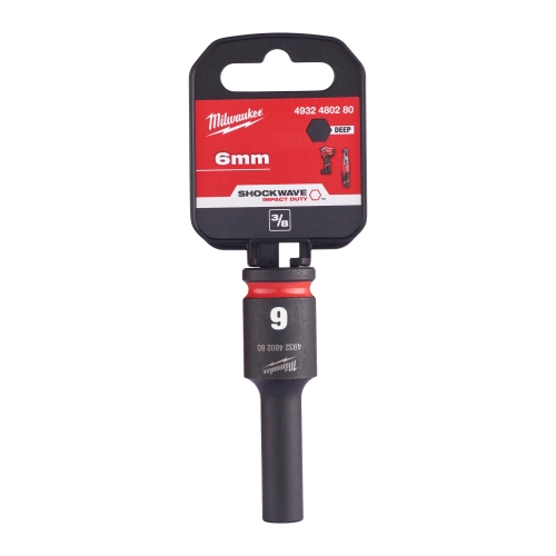 Nasadka udarowa długa 3/8″ Milwaukee SHOCKWAVE IMPACT DUTY 6 mm