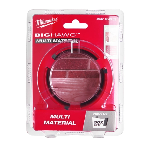 Otwornica z węglikiem wolframu Milwaukee BIG HAWG MULTI MATERIAL 82 mm – widok 2