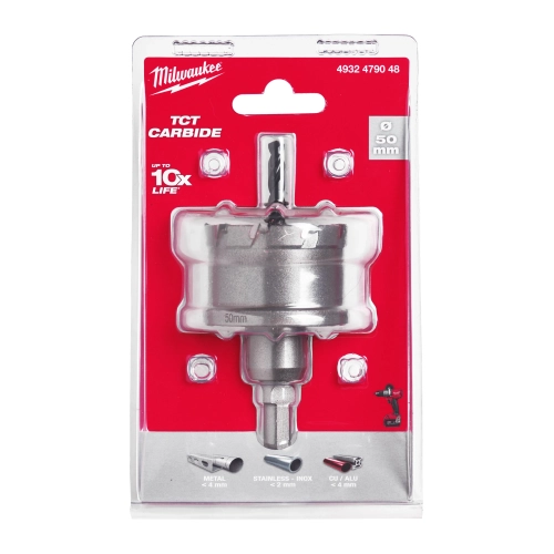 Otwornica z zębami z węglika spiekanego Milwaukee TCT 50 mm