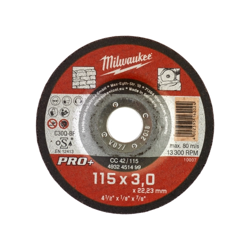 Tarcza do cięcia kamienia Milwaukee fi 115x3 mm CC 42