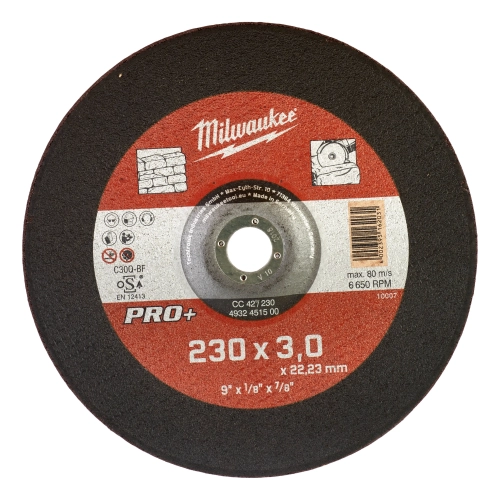 Tarcza do cięcia kamienia Milwaukee fi 230x3 mm CC 42