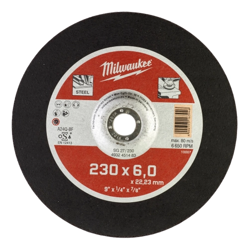 Tarcza do szlifowania metalu Milwaukee CONTRACTOR fi 230x6 mm SG 27