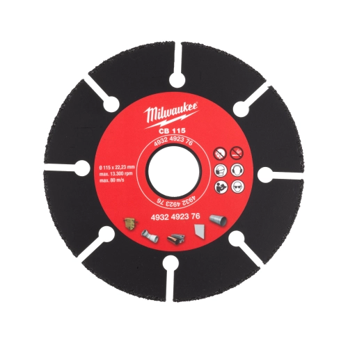 Tarcza z nasypem z węglika wolframu Milwaukee fi 115x1 mm