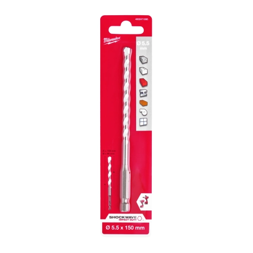 Wiertło uniwersalne Milwaukee HEX fi 5,5X150 mm