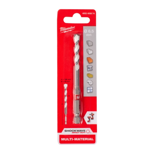Wiertło uniwersalne Milwaukee HEX fi 6,5X100 mm