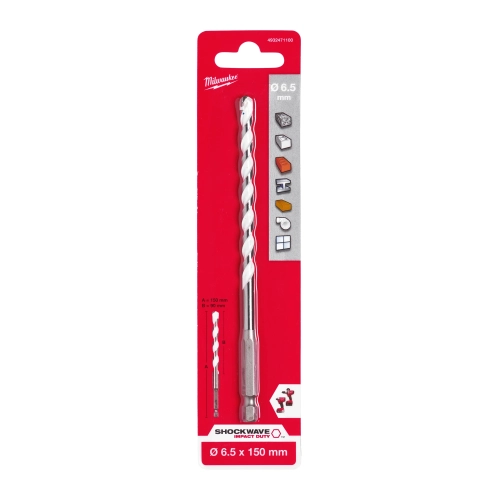 Wiertło uniwersalne Milwaukee HEX fi 6,5X150 mm