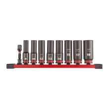 Zestaw nasadek udarowych długich 3/8″ Milwaukee SHOCKWAVE IMPACT DUTY (9szt) – widok 2