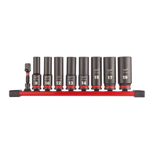 Zestaw nasadek udarowych długich 3/8″ Milwaukee SHOCKWAVE IMPACT DUTY (9szt) – widok 2