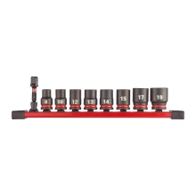 Zestaw nasadek udarowych krótkich 3/8″ Milwaukee SHOCKWAVE IMPACT DUTY (9szt) – widok 2
