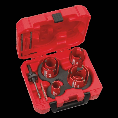 Zestaw otwornic z węglikiem wolframu Milwaukee BIG HAWG MULTI MATERIAL 10EL – widok 2