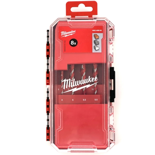 Zestaw wierteł do betonu PREMIUM Milwaukee fi 4-10 mm (8szt)