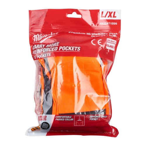 Kamizelka odblaskowa pomarańczowa Milwaukee PREMIUM L/XL – widok 8