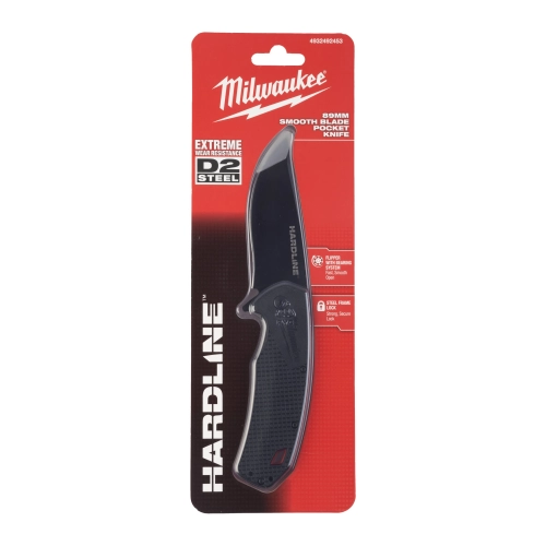 Nóż składany HARDLINE gładki 89 mm Milwaukee – widok 3