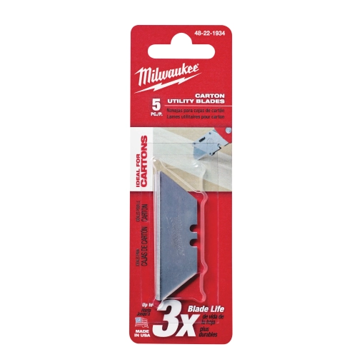 Wymienne ostrza do kartonów z zaokrągloną końcówką Milwaukee 62 mm 5 szt. – widok 2