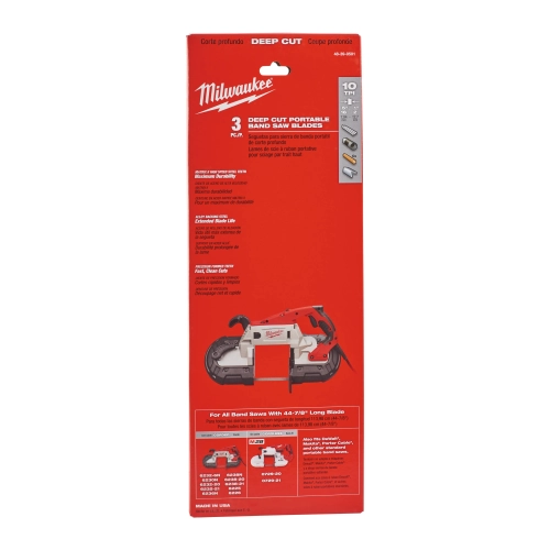 Brzeszczot bimetalowy Milwaukee do pił taśmowych M18 1139,83 mm 10 TPI (3szt) – widok 2