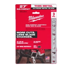 Brzeszczot bimetalowy PREMIUM Milwaukee do pił taśmowych M12 687,57 mm 12/14 TPI (3szt) – widok 2 Brzeszczot bimetalowy PREMIUM Milwaukee do pił taśmowych M12 687,57 mm 12/14 TPI (3szt) – widok 2