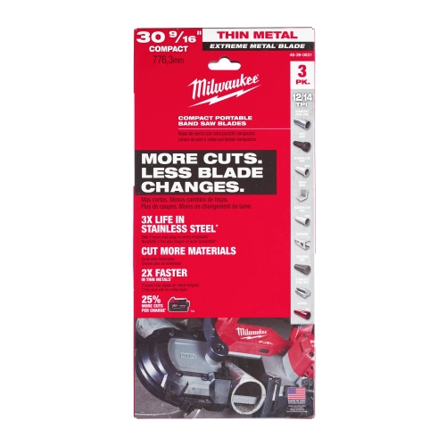 Brzeszczot bimetalowy PREMIUM Milwaukee do pił taśmowych M12 776,29 mm 12/14 TPI (3szt) – widok 2