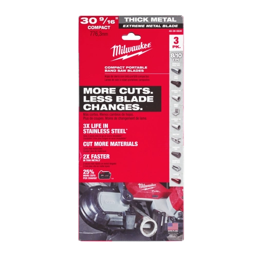 Brzeszczot bimetalowy PREMIUM Milwaukee do pił taśmowych M12 776,29 mm 8/10 TPI (3szt) – widok 2