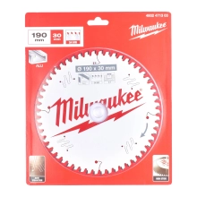 Tarcza pilarska do aluminium Milwaukee 190x30 mm 54 zęby – widok 2 Tarcza pilarska do aluminium Milwaukee 190x30 mm 54 zęby – widok 2