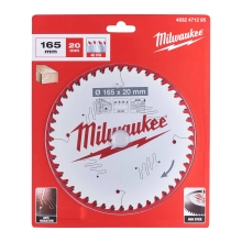 Tarcza pilarska do drewna Milwaukee 165x20 mm 48 zębów – widok 2 Tarcza pilarska do drewna Milwaukee 165x20 mm 48 zębów – widok 2